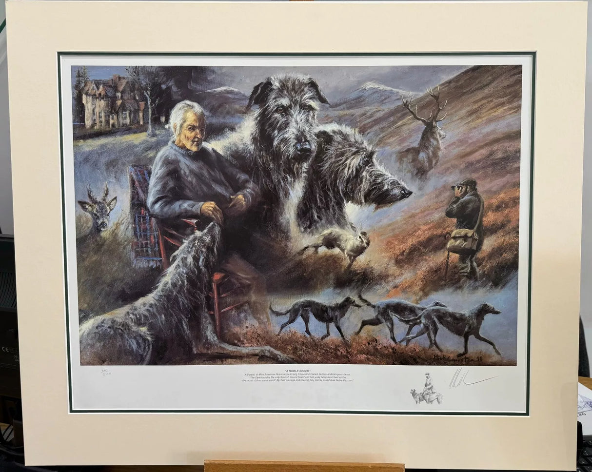 a noble breed mounted print by artist mick cawston