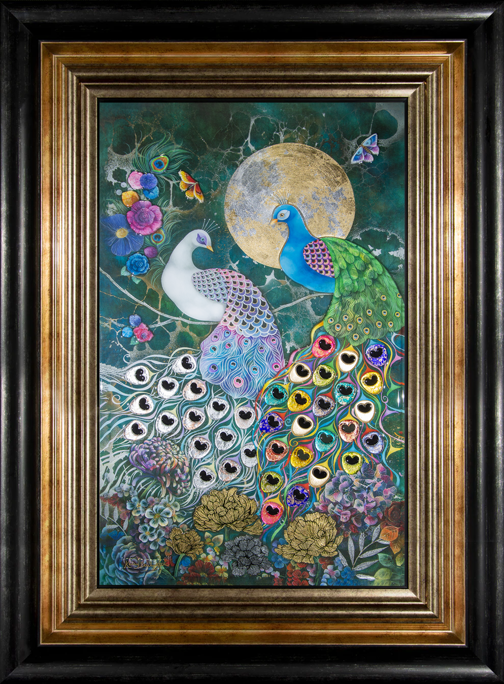 alchemy print framed in black by artist kerry darlington