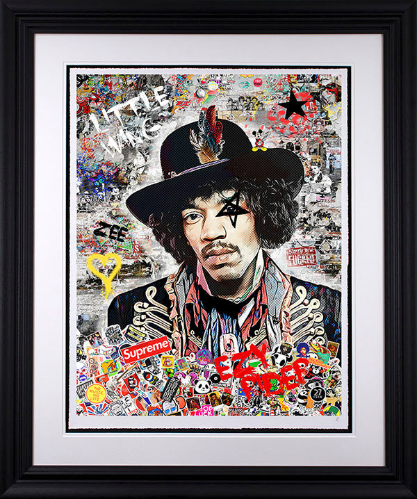 ezy rider black framed print by artist zee
