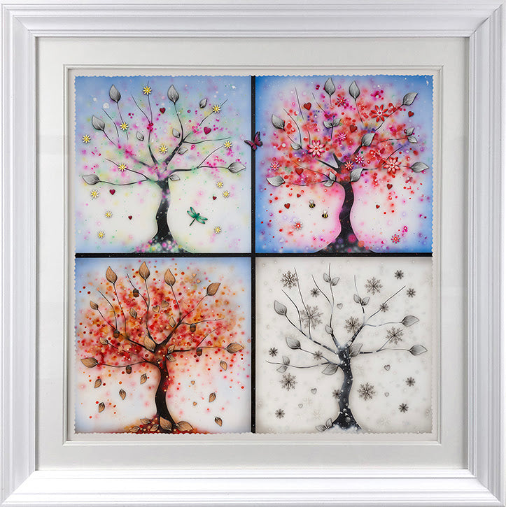 four seasons framed print by artist kealey farmer