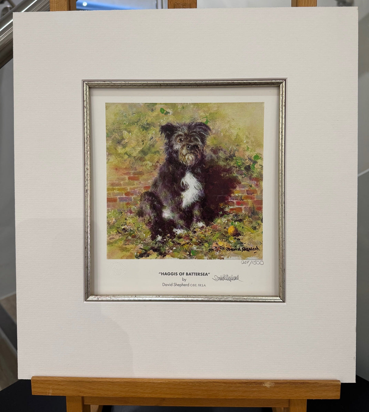 haggis of battersea mounted print by artist david shepherd