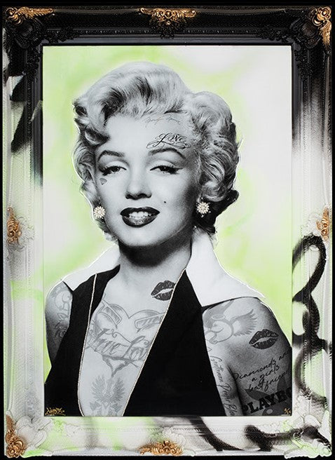 imperfction is beauty lime framed print by artist ghost