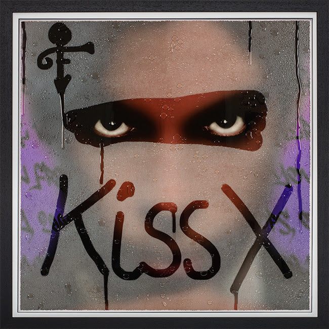 kiss print framed in black by artist tboy