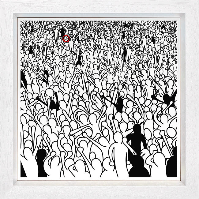 listen without predjudice print framed in white by artist tboy