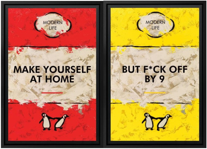 make yourself at home lenticular edition framed print by artist hue folk