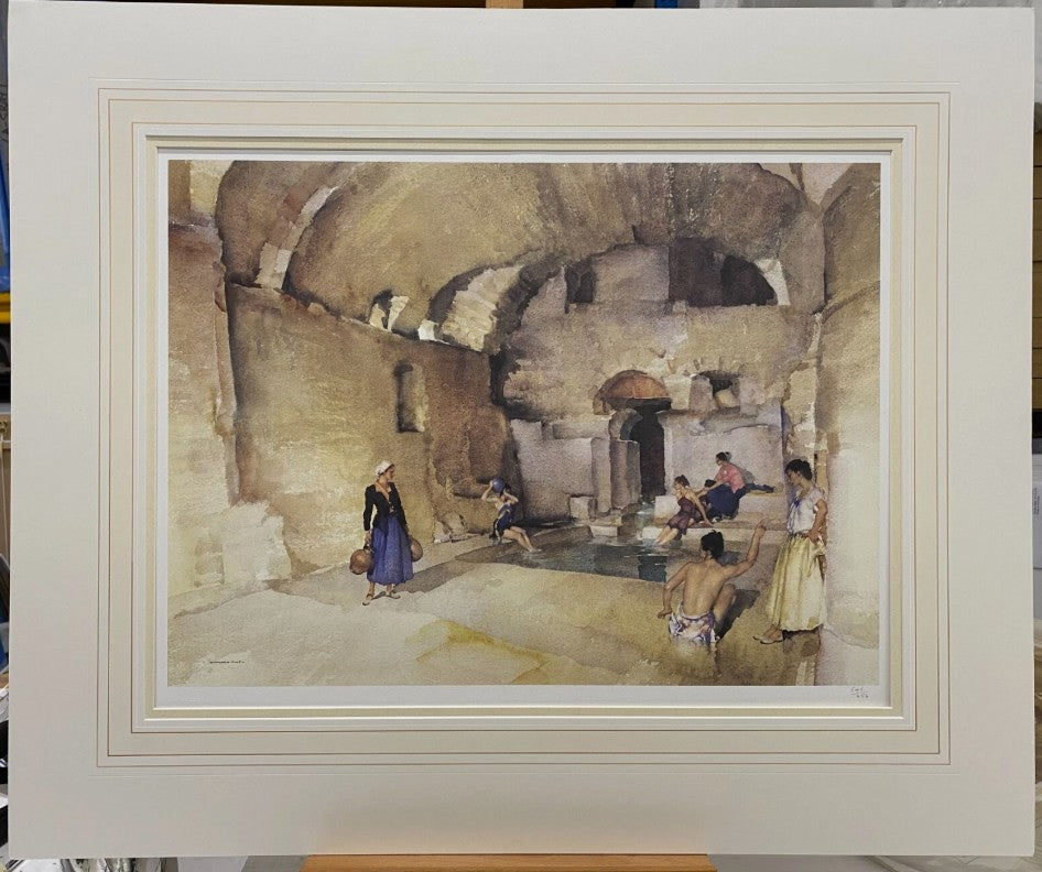 pool of echoes mounted print by artist russell flint