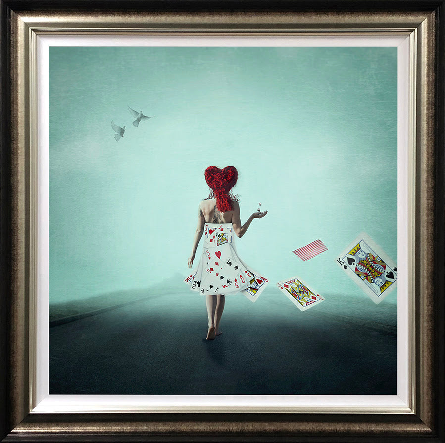 queen of hearts deluxe framed by artist michelle mackie