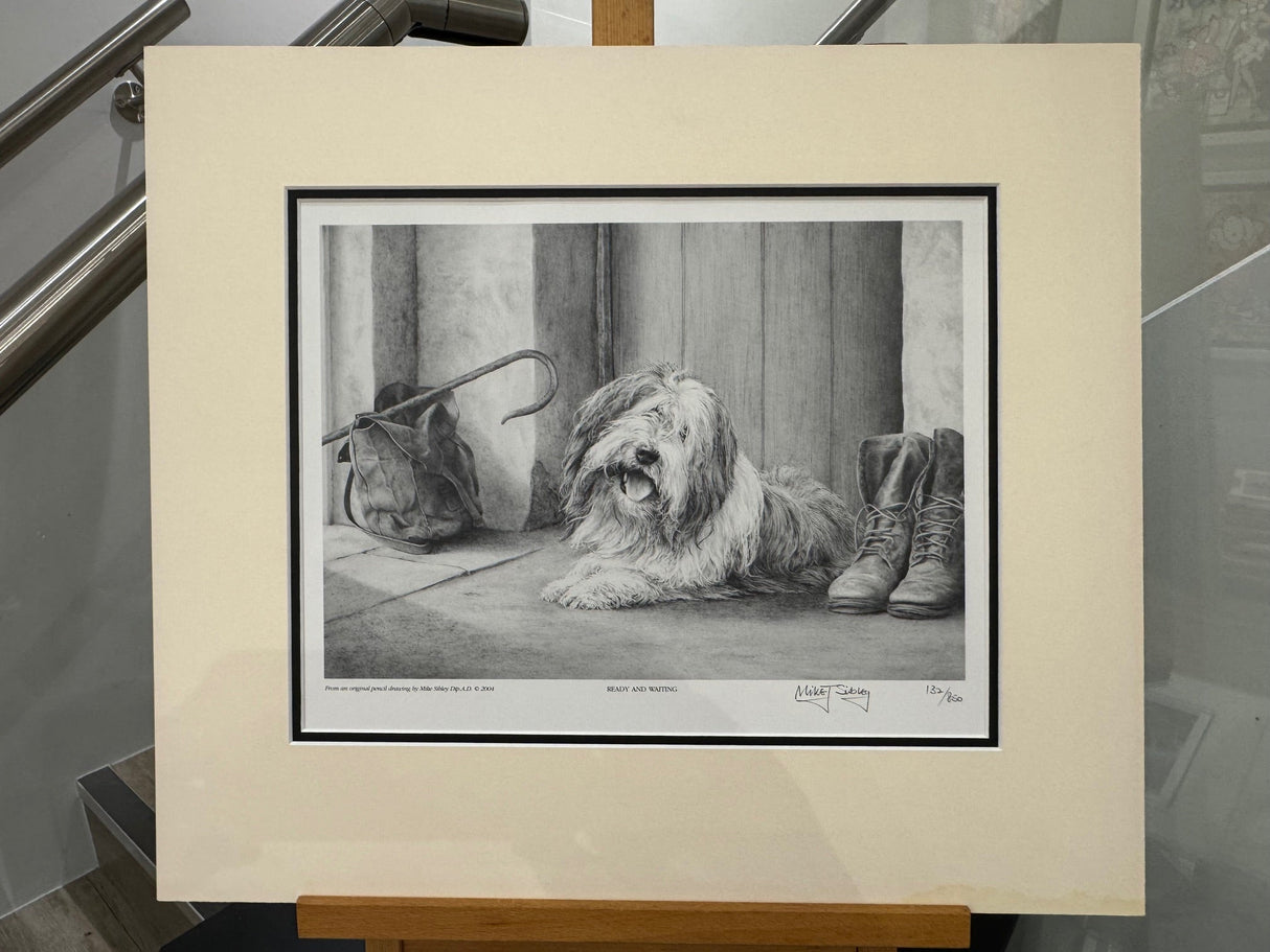 ready and waiting mounted print by artist mike sibley