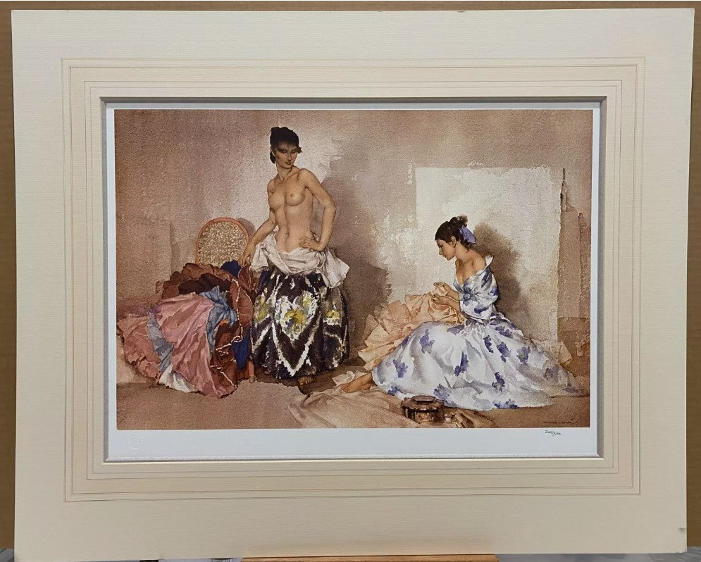 studio accessories mounted print by artist russell flint