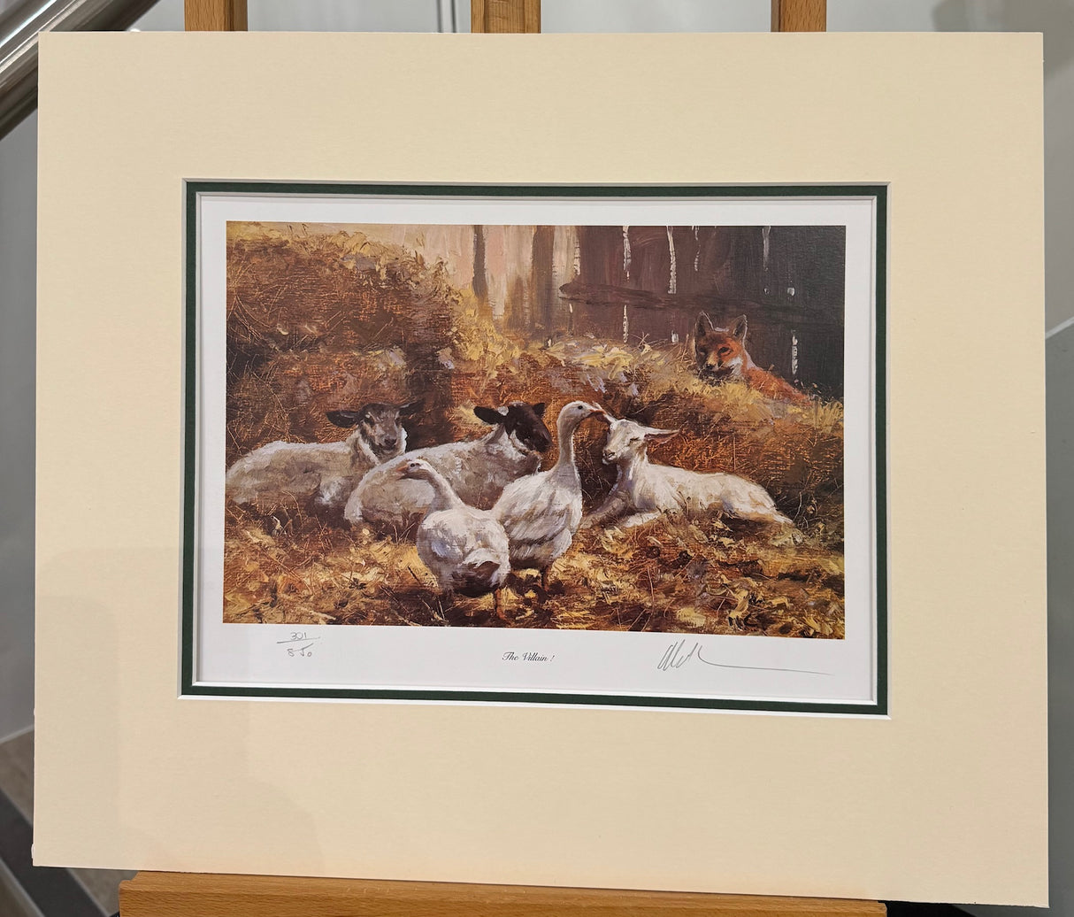 the villian mounted print by artist mick cawston