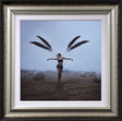 with brave wings she flies framed print by artist michelle mackie