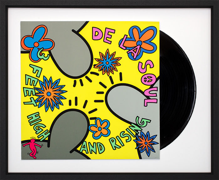 3 feet high and rising album cover with vinyl record framed by artist tboy
