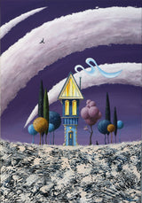 amethyst skies mounted print by artist bret burkmar