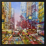 Big City Life Deluxe Framed Original by artist Nigel Cooke