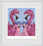blushing bubbles print framed by artist amy louise