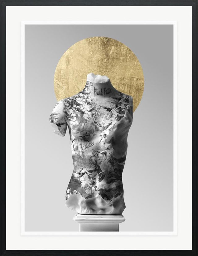 blind faith framed print by artist chuck