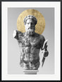 Zeus the unbroken framed print by artist chuck