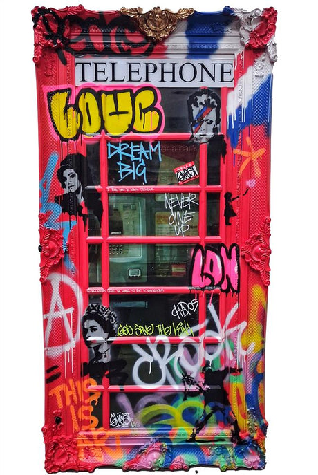 call me deluxe framed print by artist ghost