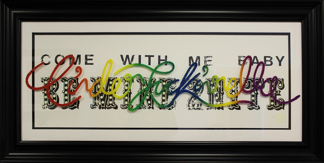 cinderfuckinrella framed print by artist courty