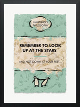 look up at the starts framed print by artist hue folk