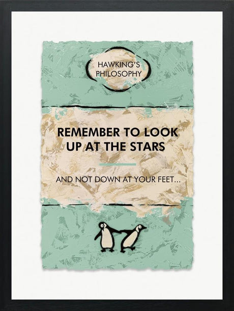 look up at the starts framed print by artist hue folk