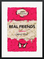 real friends framed print by artist hue folk
