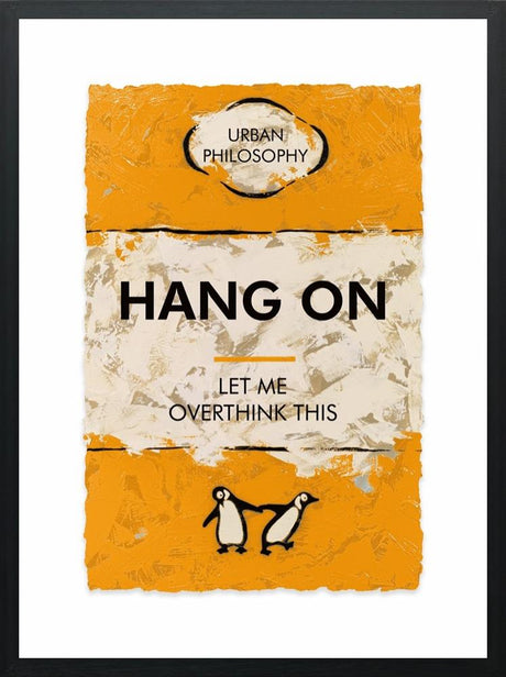 hang on framed print by artist hue folk