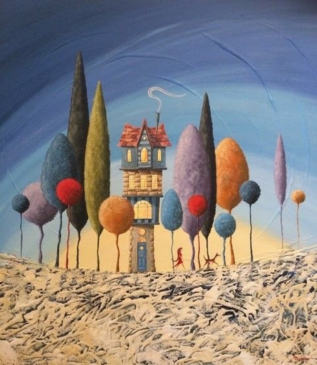 home fires early riser mounted print by artist bret burkmar