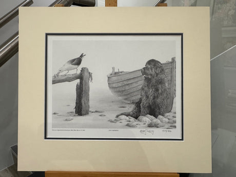 just thinking mouned print by artist mike sibley