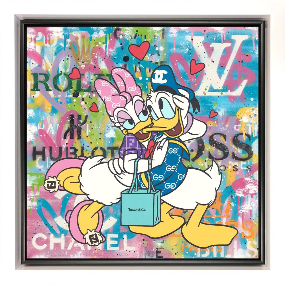 love ducks framed print by artist emily crook