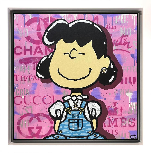luxury lucy framed original by artist emily crook