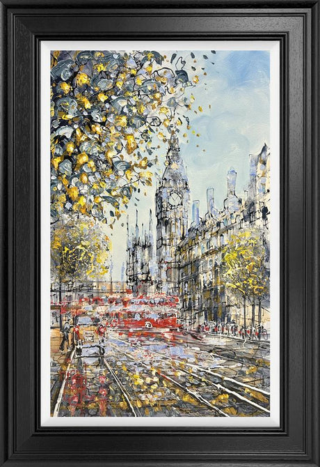red route rush framed original by artist nigel cooke