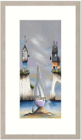 ship in a bottle framed print by artist gary walton