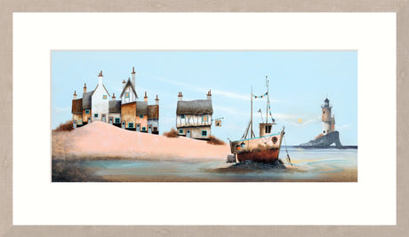 sitting on the dock of the bay framed print by artist gary walton