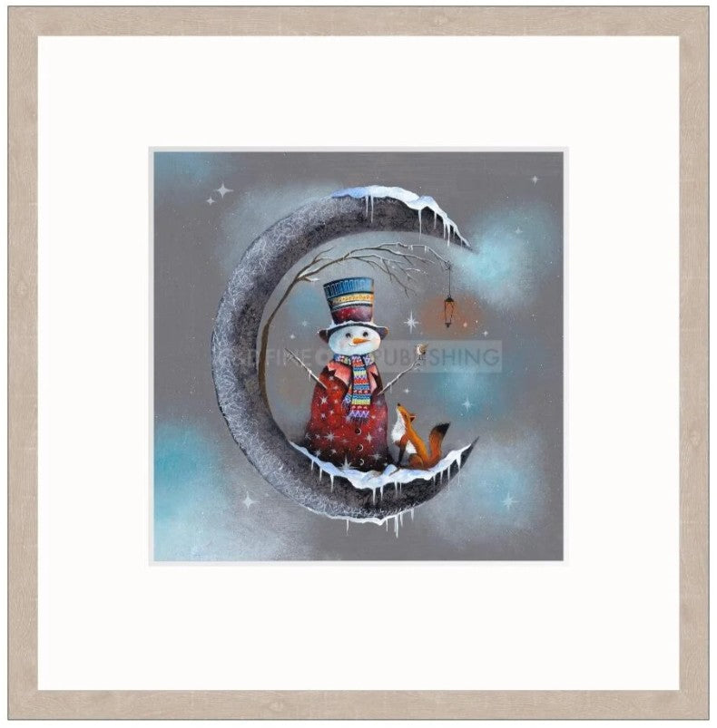 snowman and friends framed print by artist gary walton