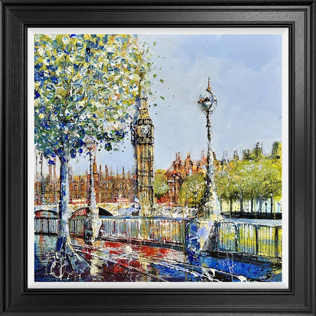 the city of london framed original by artist nigel cooke