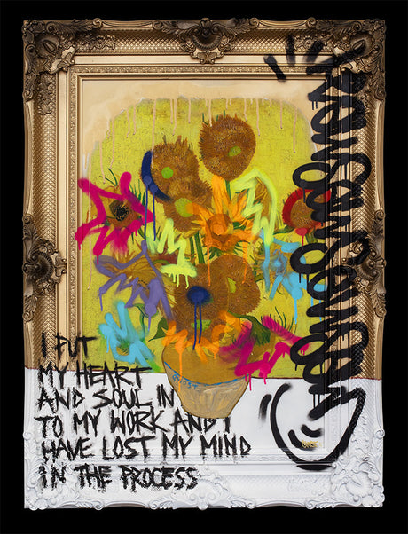 a trouble mind of an artist deluxe framed print by artist ghost
