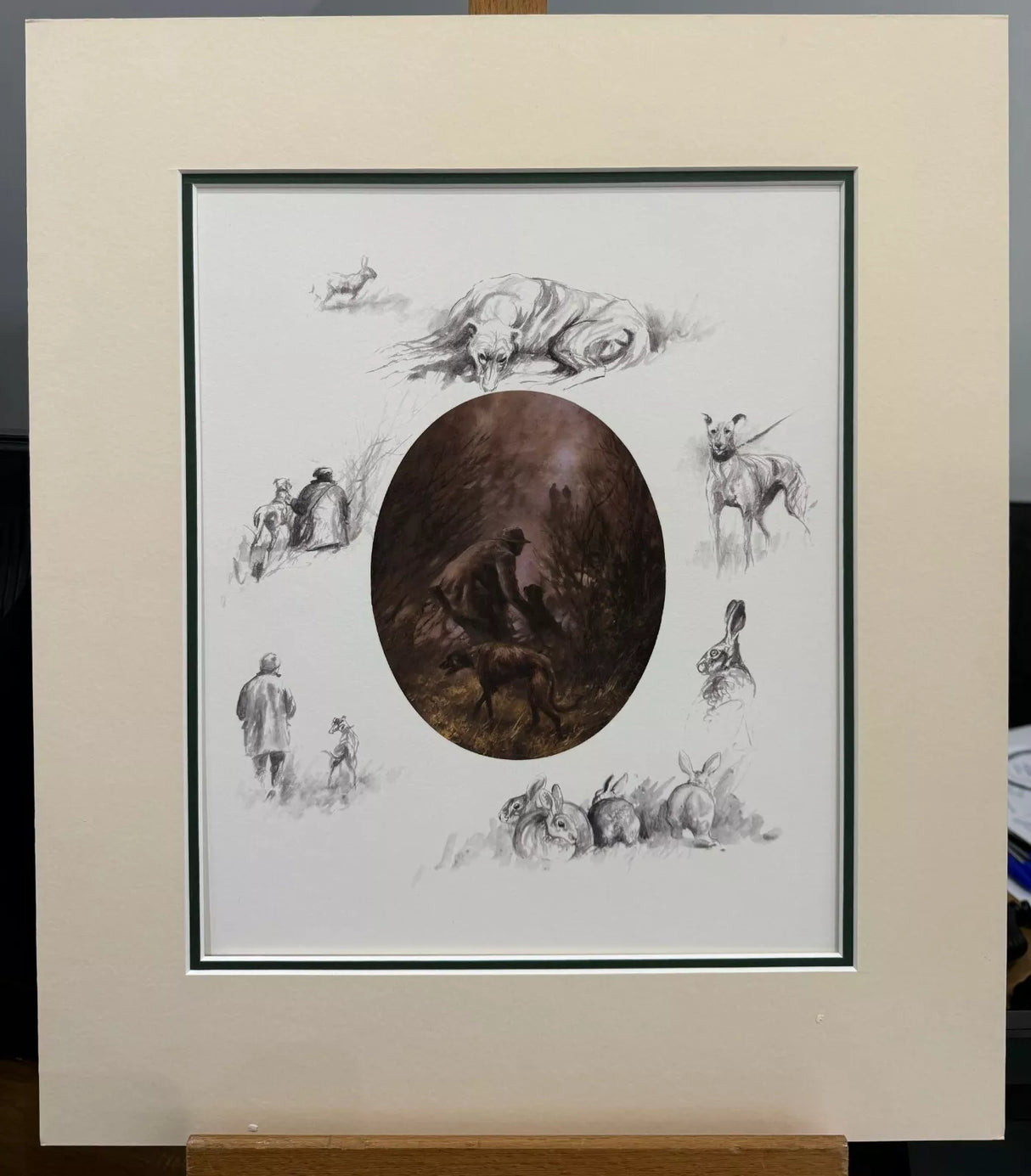 after dark mounted print by artist mick cawston