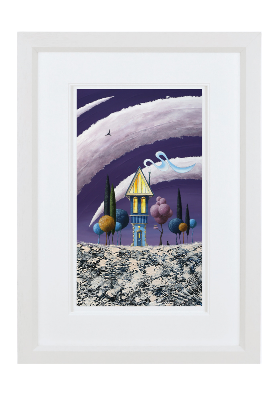 amethyst skies framed print by artist bret burkmar