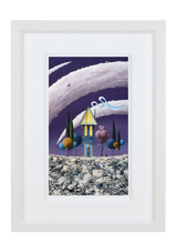 amethyst skies framed print by artist bret burkmar