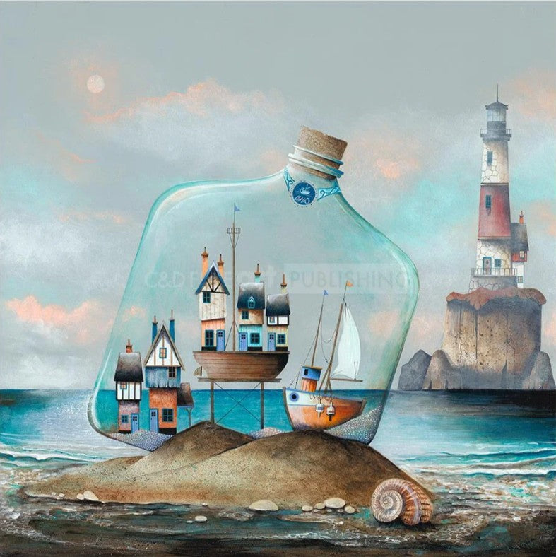 ammonite mounted print by artist gary walton