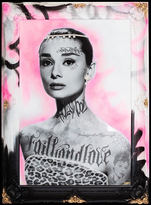 beauty and grace pnk framed print by artist ghost