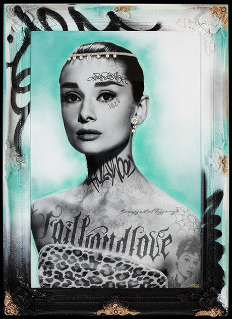 beauty and grace turquoise framed print by artist ghost