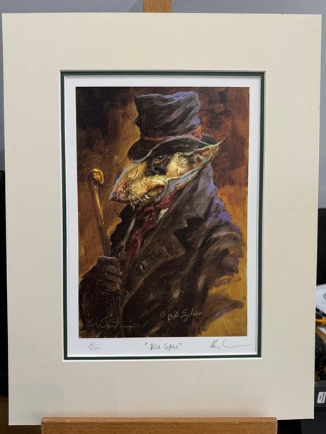 bill sykes mounted print by artist mick cawston