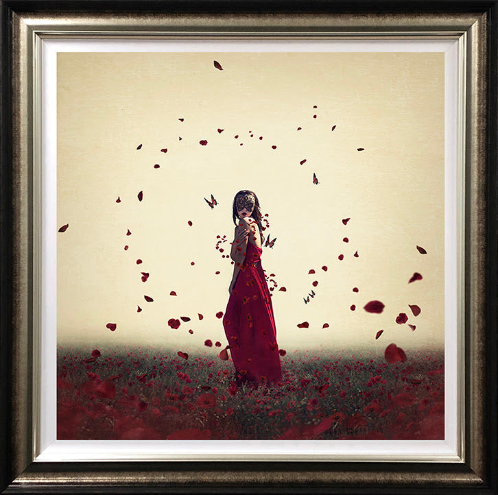 blind beauty framed print by artist michelle mackie