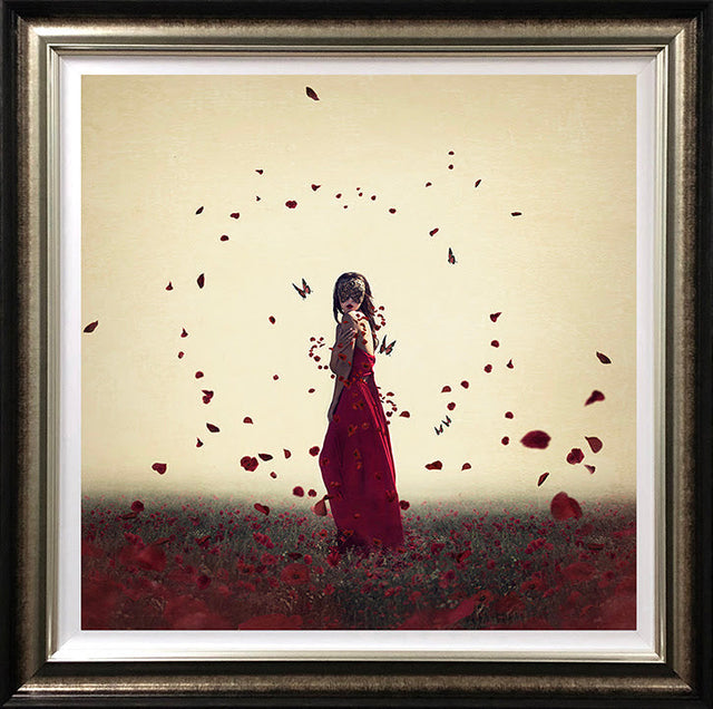 blind beauty framed print by artist michelle mackie