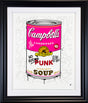 campbells punk soup black framed print by artist JJ Adams