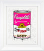 campbells punk soup white framed print by artist JJ Adams