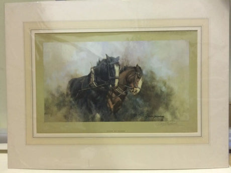 captain and sergeant mounted print by artist david shepherd