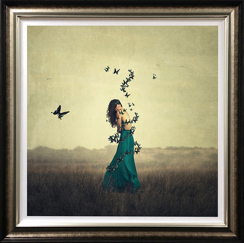 circle of wings deluxe framed print by artist michelle mackie